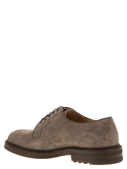 Brunello Cucinelli Men Suede Derby by Luosophy