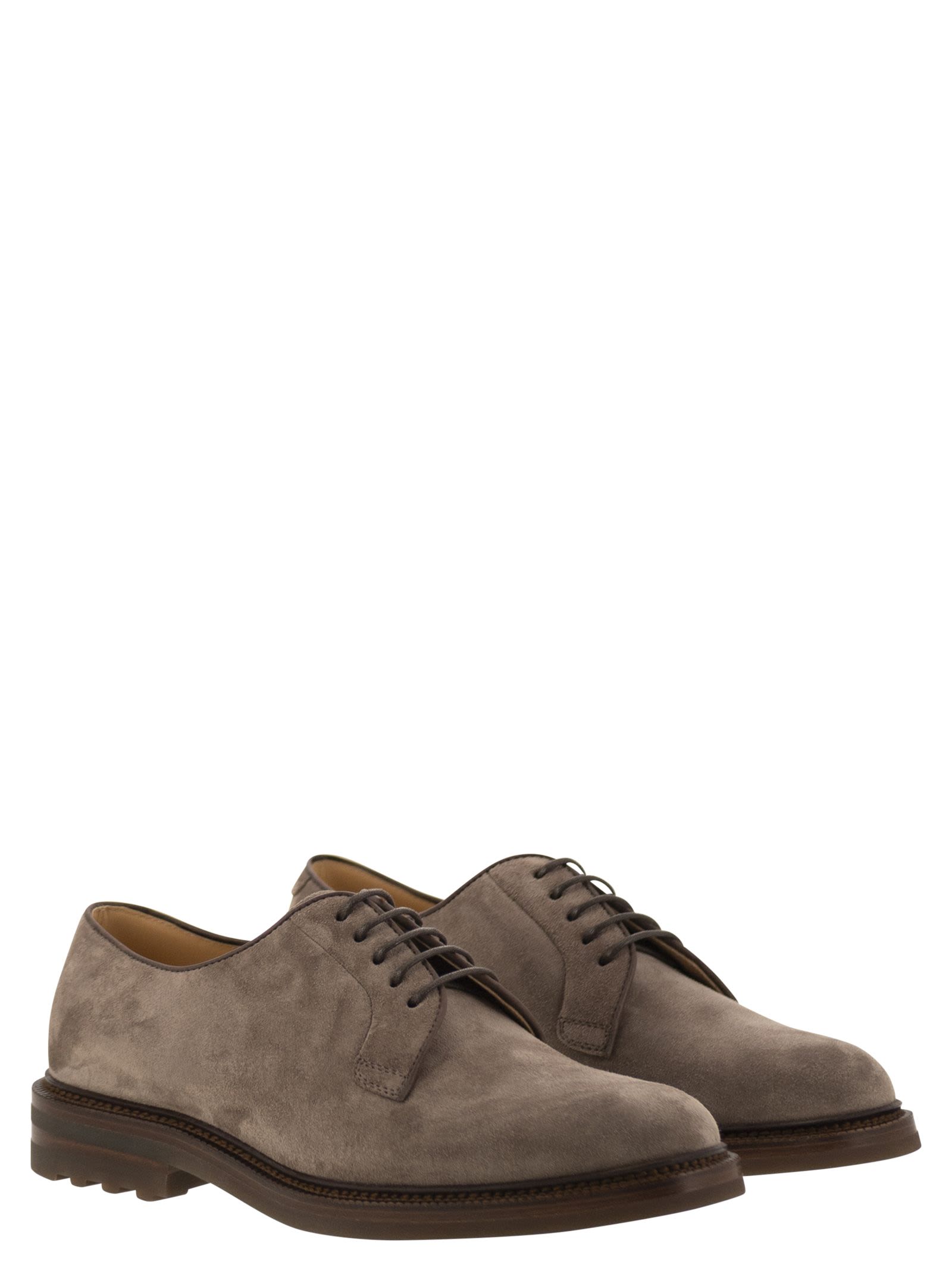Brunello Cucinelli Men Suede Derby by Luosophy
