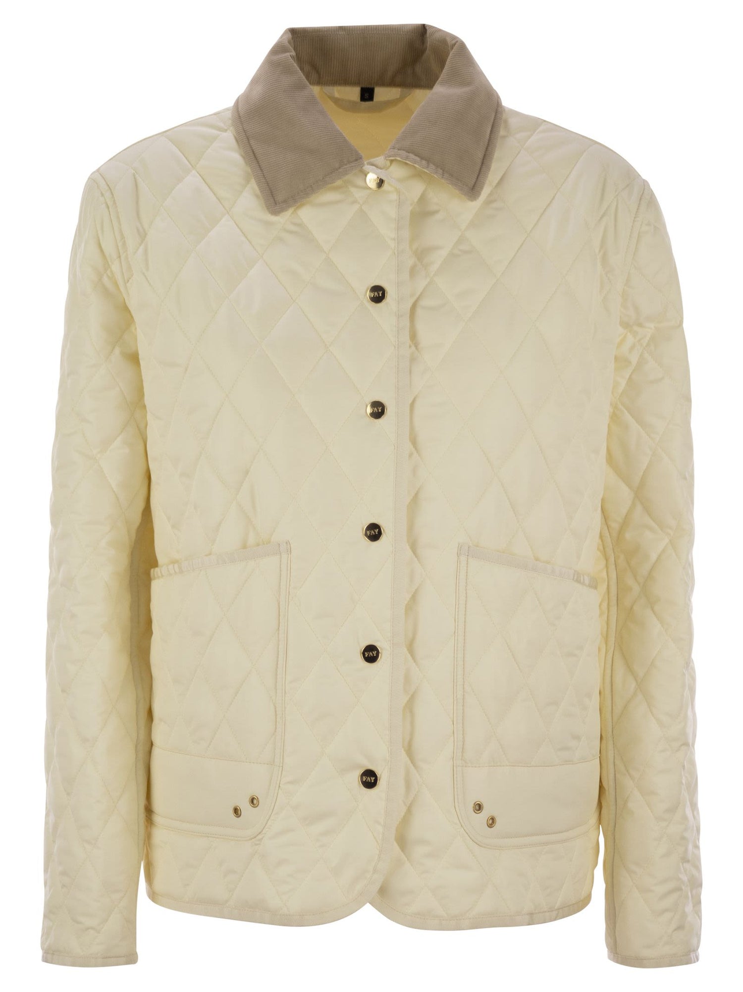 Fay Women Diamond Quilted Nylon Shirt Jacket by Luosophy
