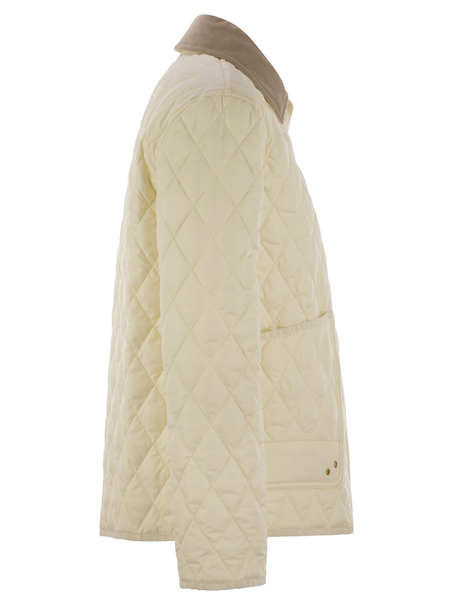Fay Women Diamond Quilted Nylon Shirt Jacket by Luosophy