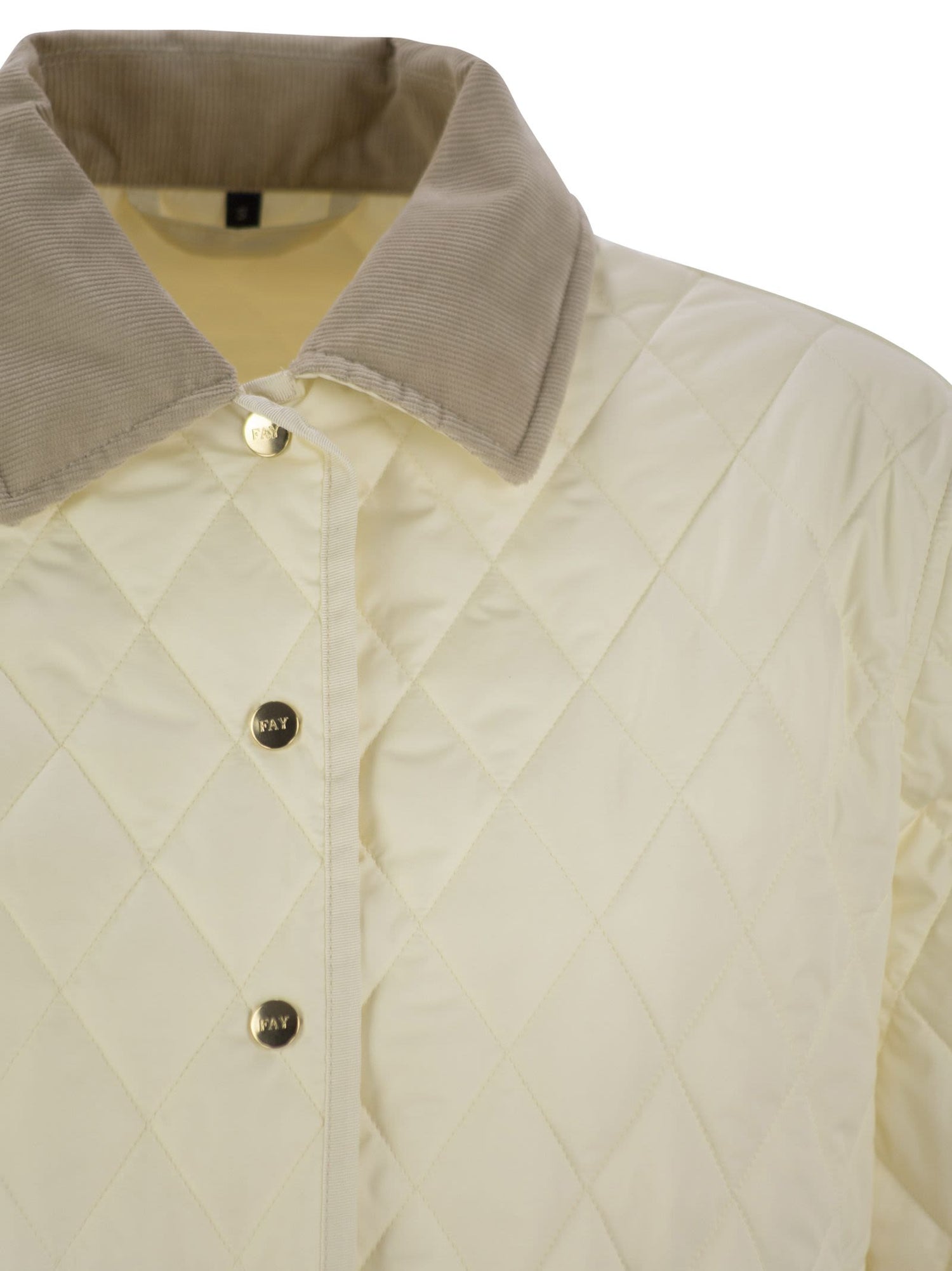 Fay Women Diamond Quilted Nylon Shirt Jacket by Luosophy