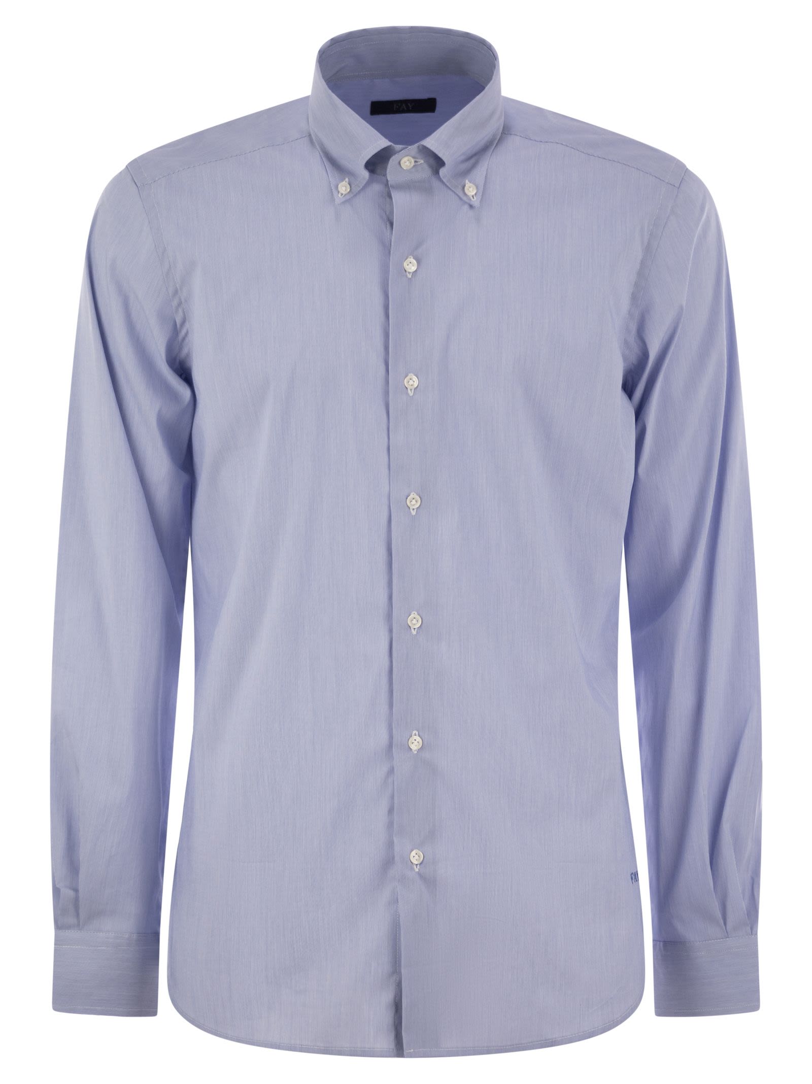 Fay Men Stretch Cotton Shirt by Luosophy