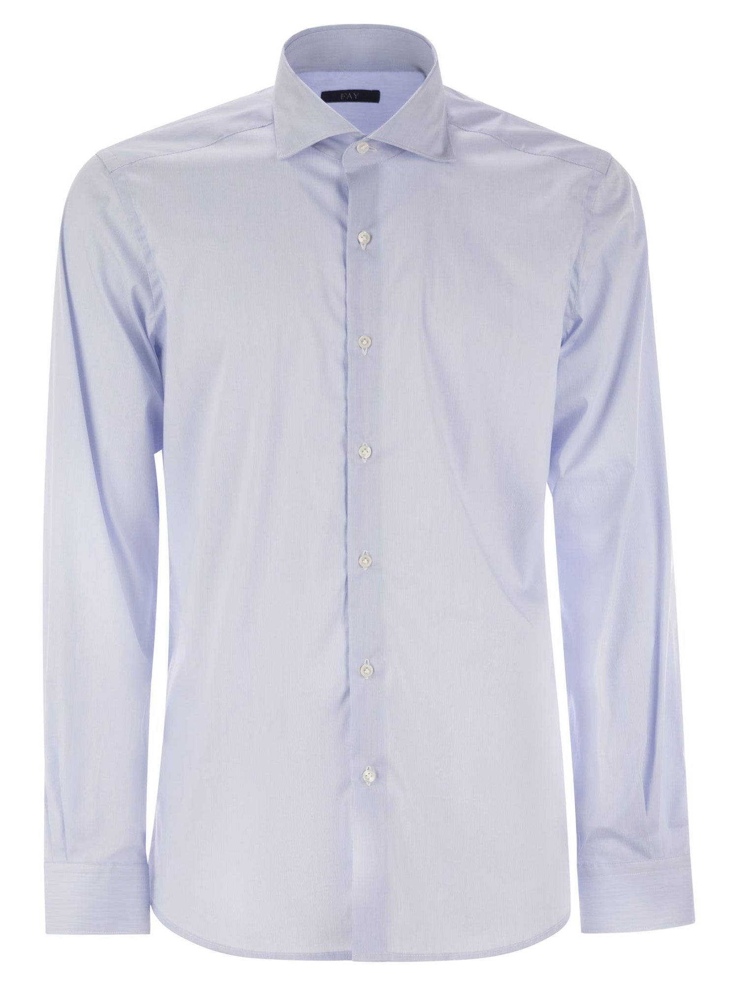 Fay Men Stretch Poplin Shirt With French Collar by Luosophy