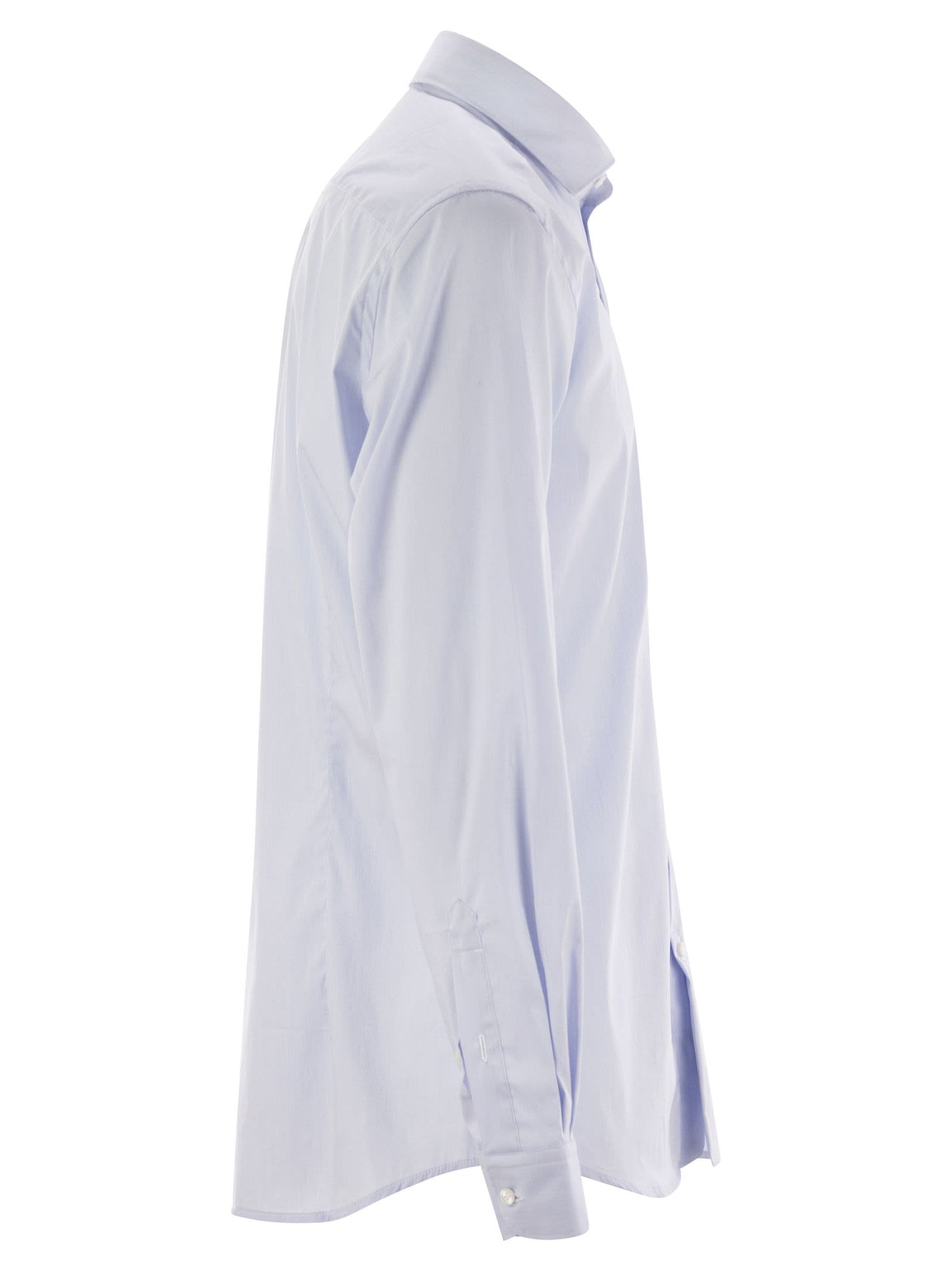 Fay Men Stretch Poplin Shirt With French Collar by Luosophy