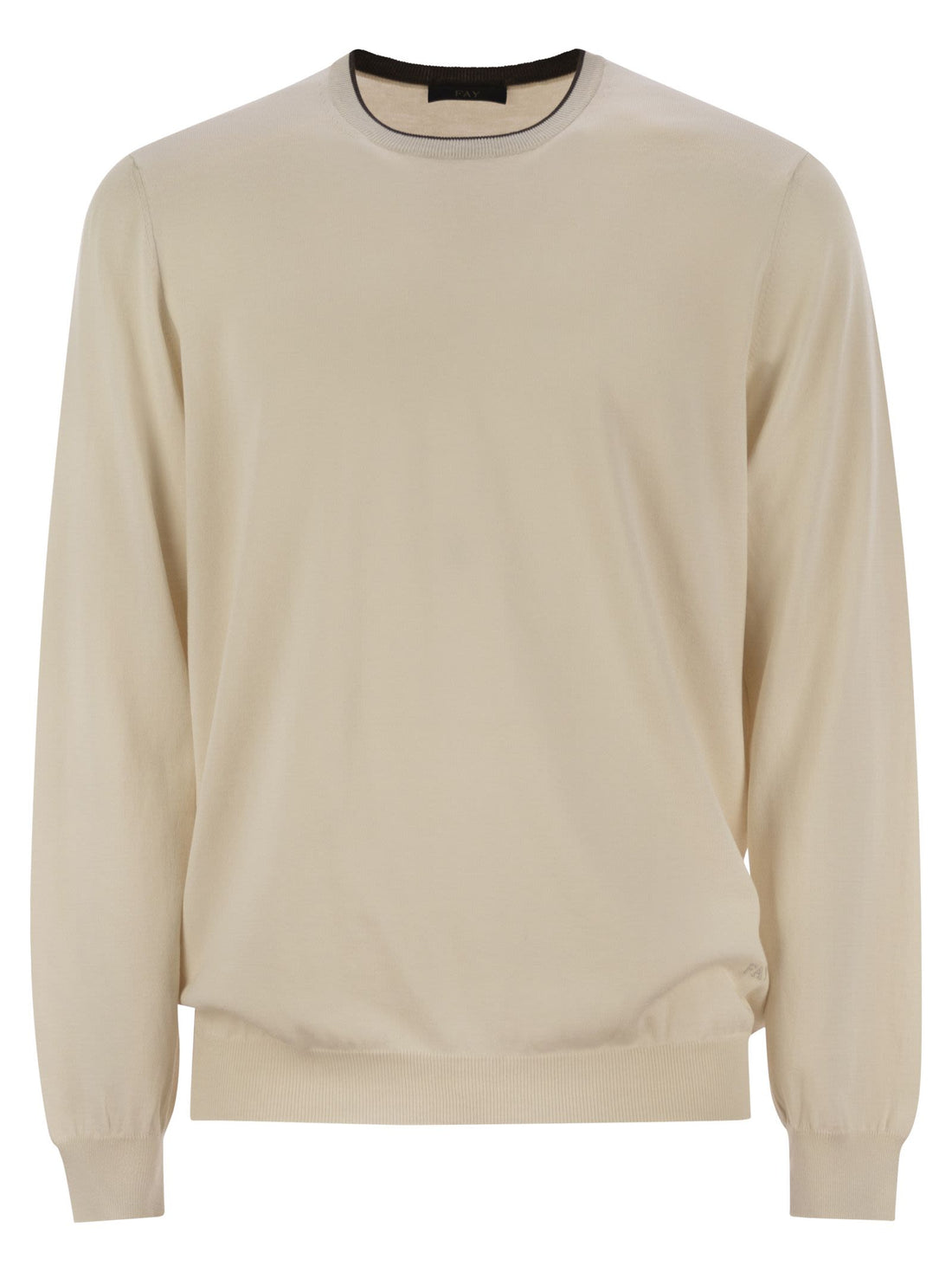Fay Men Cotton Crew-Neck Jumper by Luosophy