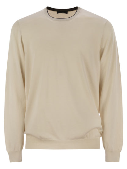 Fay Men Cotton Crew-Neck Jumper by Luosophy