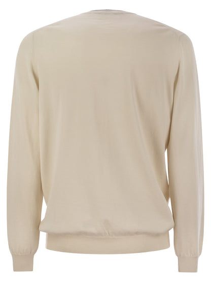 Fay Men Cotton Crew-Neck Jumper by Luosophy