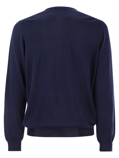 Fay Men Cotton Crew-Neck Jumper by Luosophy