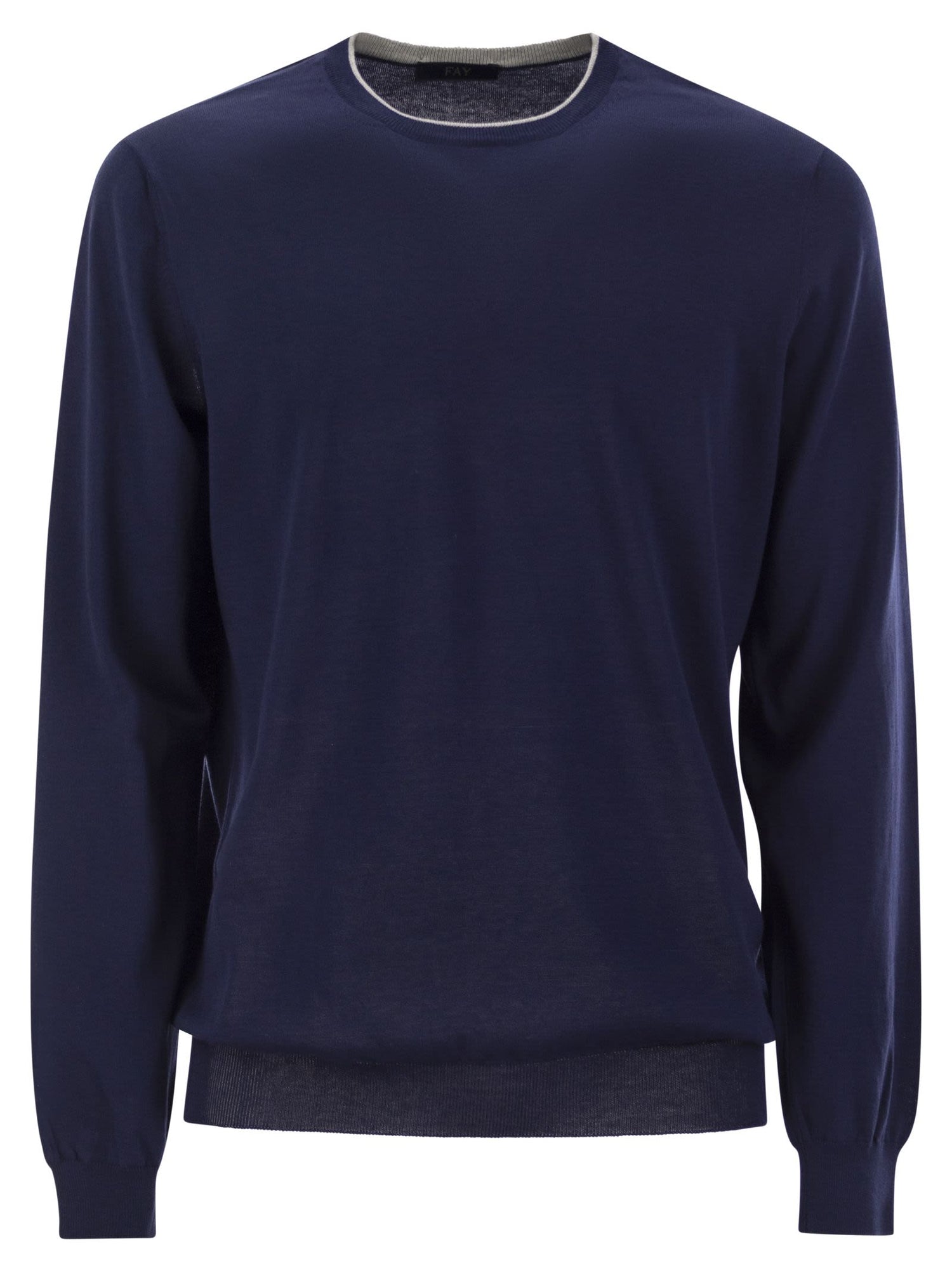 Fay Men Cotton Crew-Neck Jumper by Luosophy