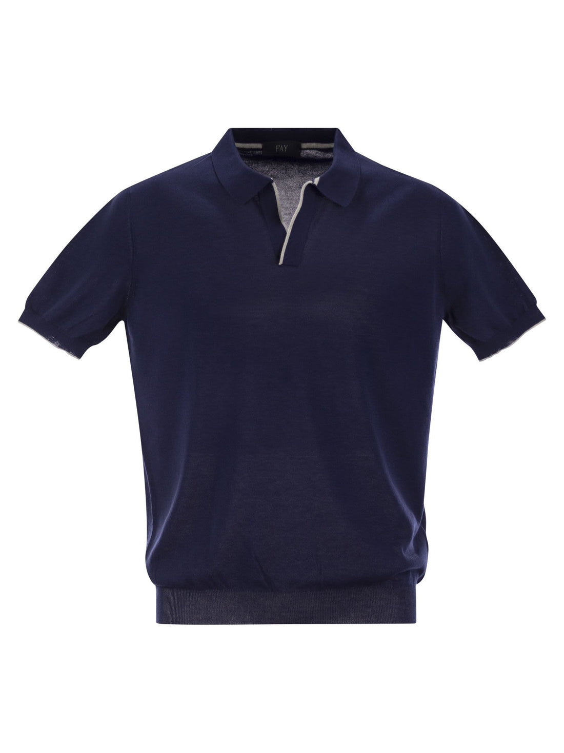Fay Men Cotton Buttonless Polo Shirt by Luosophy