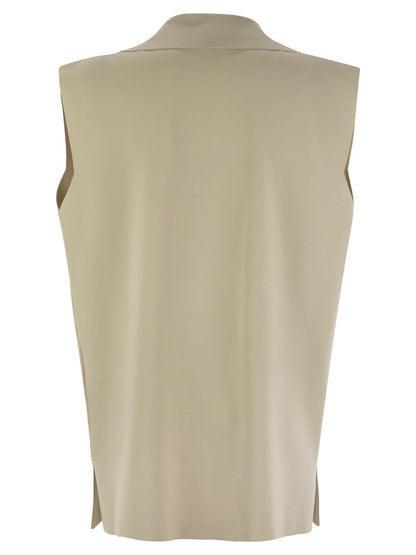 Fay Women Technical Viscose Knitted Vest by Luosophy