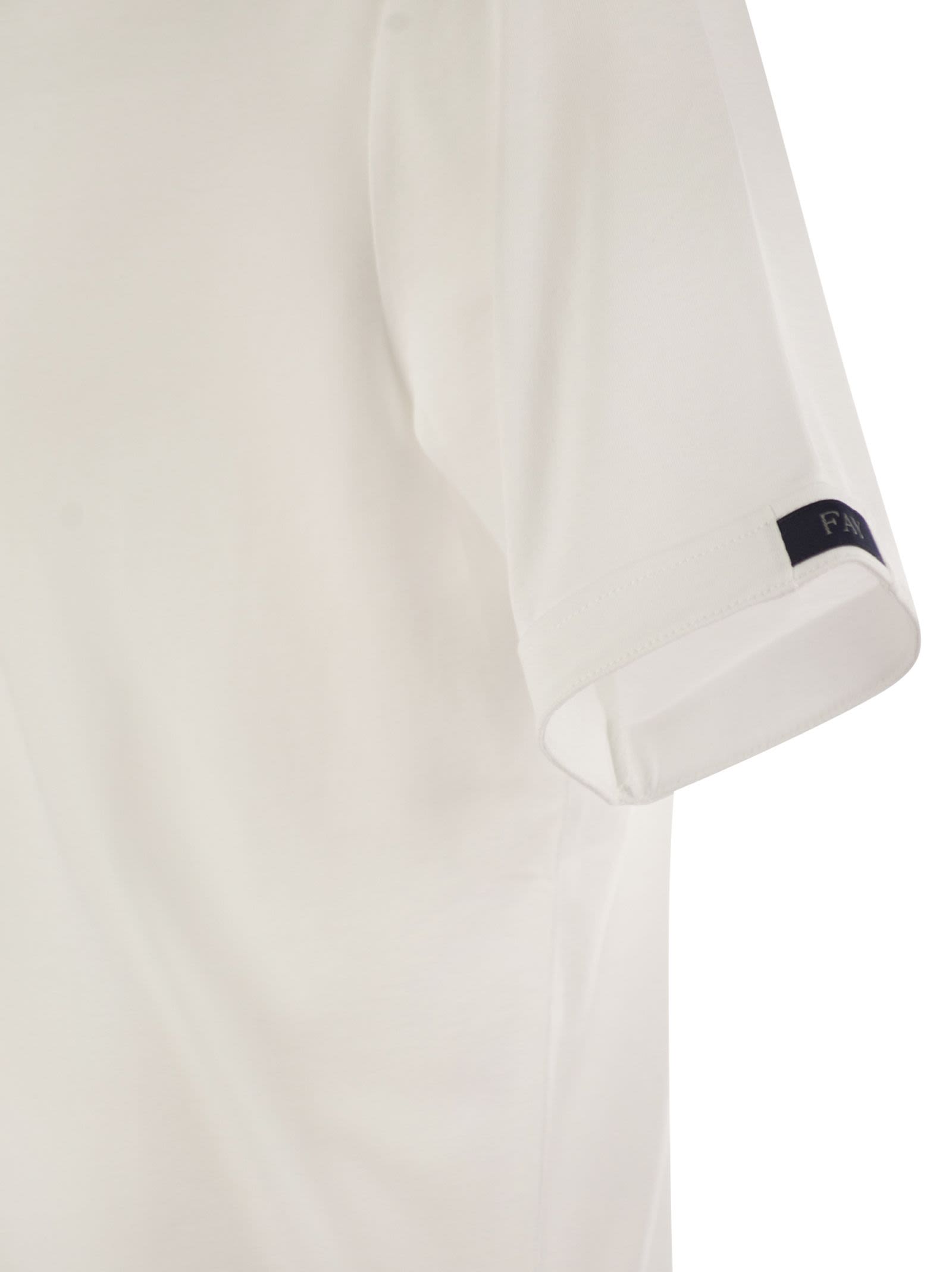 Fay Men Short-Sleeved Cotton Polo Shirt by Luosophy