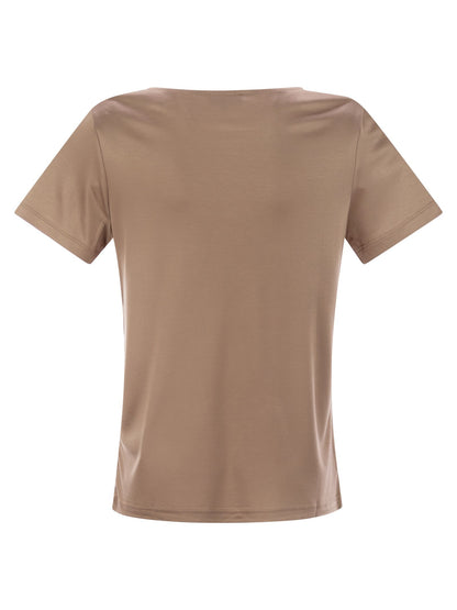 Fay Women Jersey T-Shirt With Boat Neckline by Luosophy