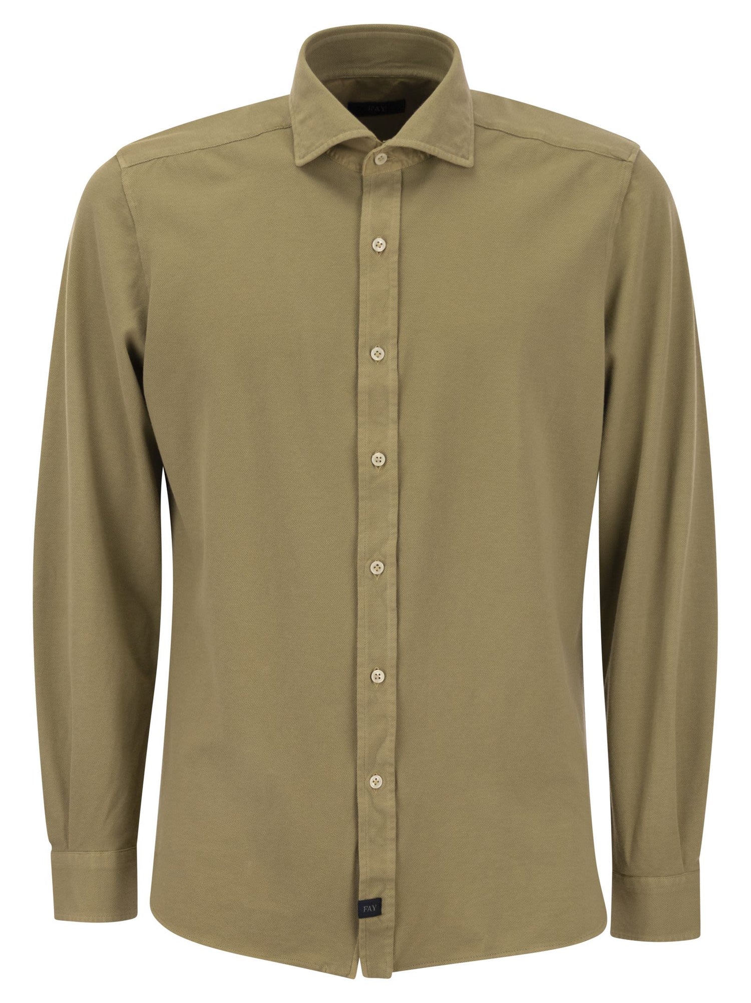 Fay Men Cotton French Collar Shirt by Luosophy