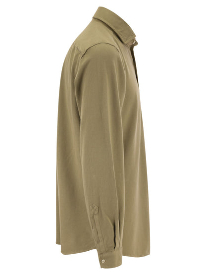 Fay Men Cotton French Collar Shirt by Luosophy