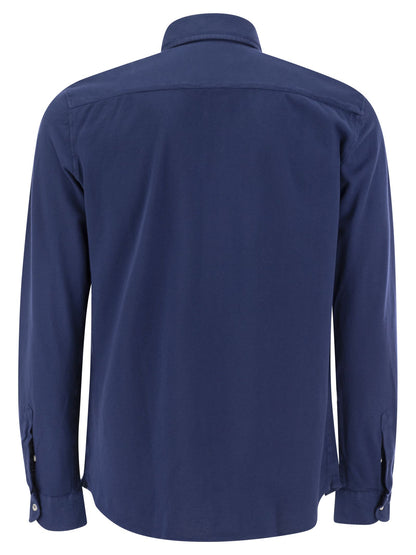 Fay Men Cotton French Collar Shirt by Luosophy