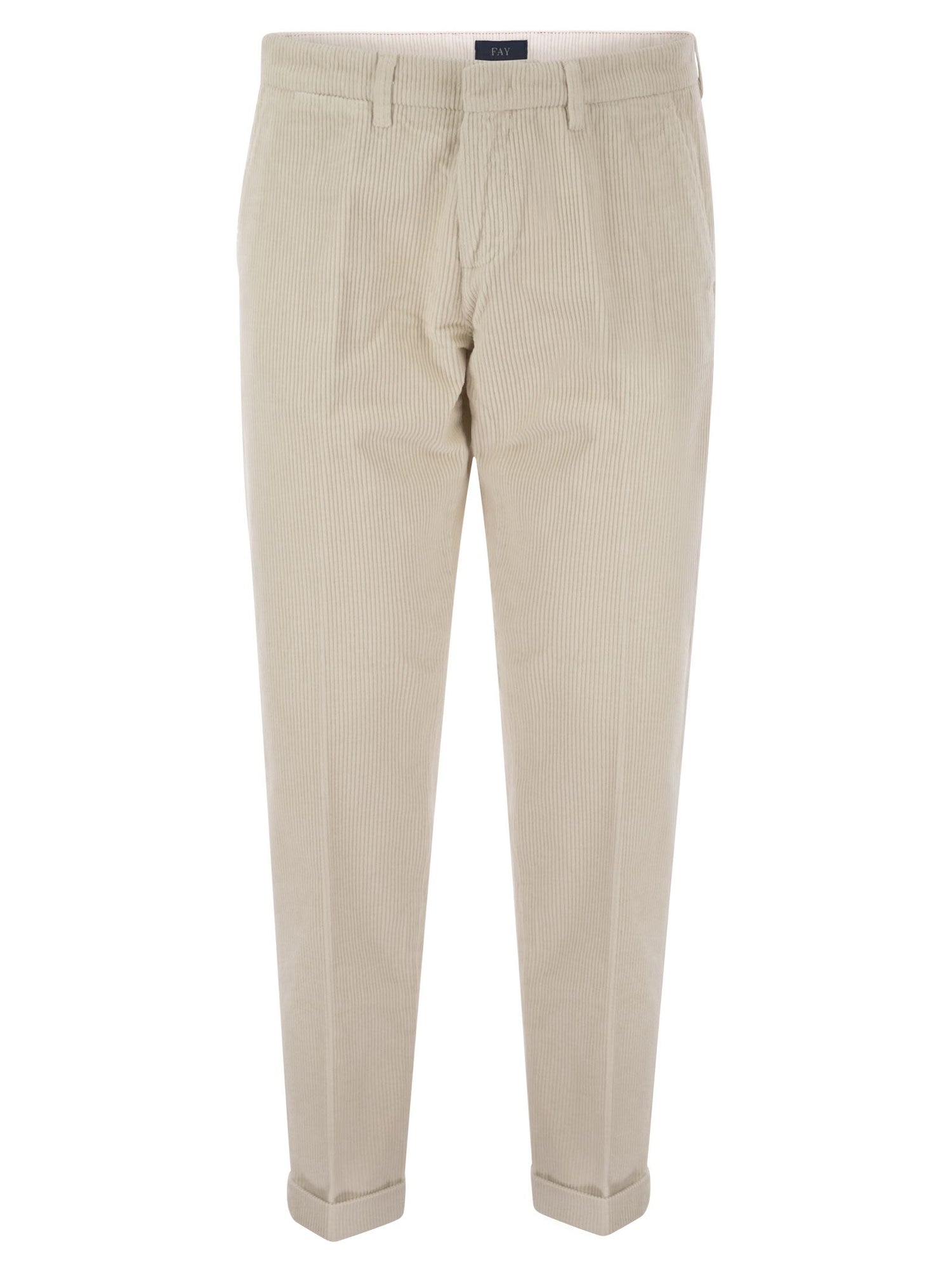 Fay Men Slim Corduroy Trousers by Luosophy