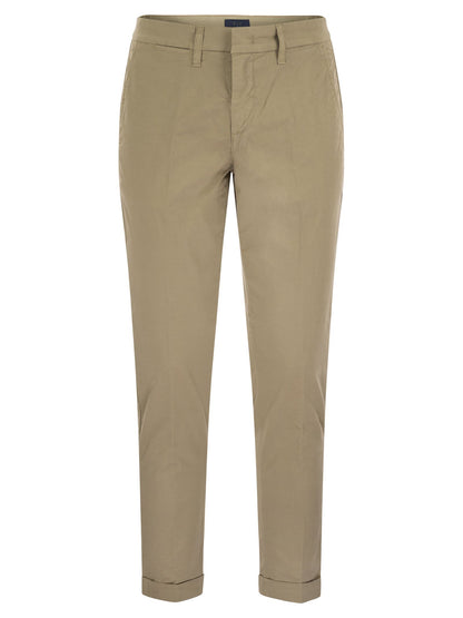 Fay Men Stretch Gabardine Slim Trousers by Luosophy