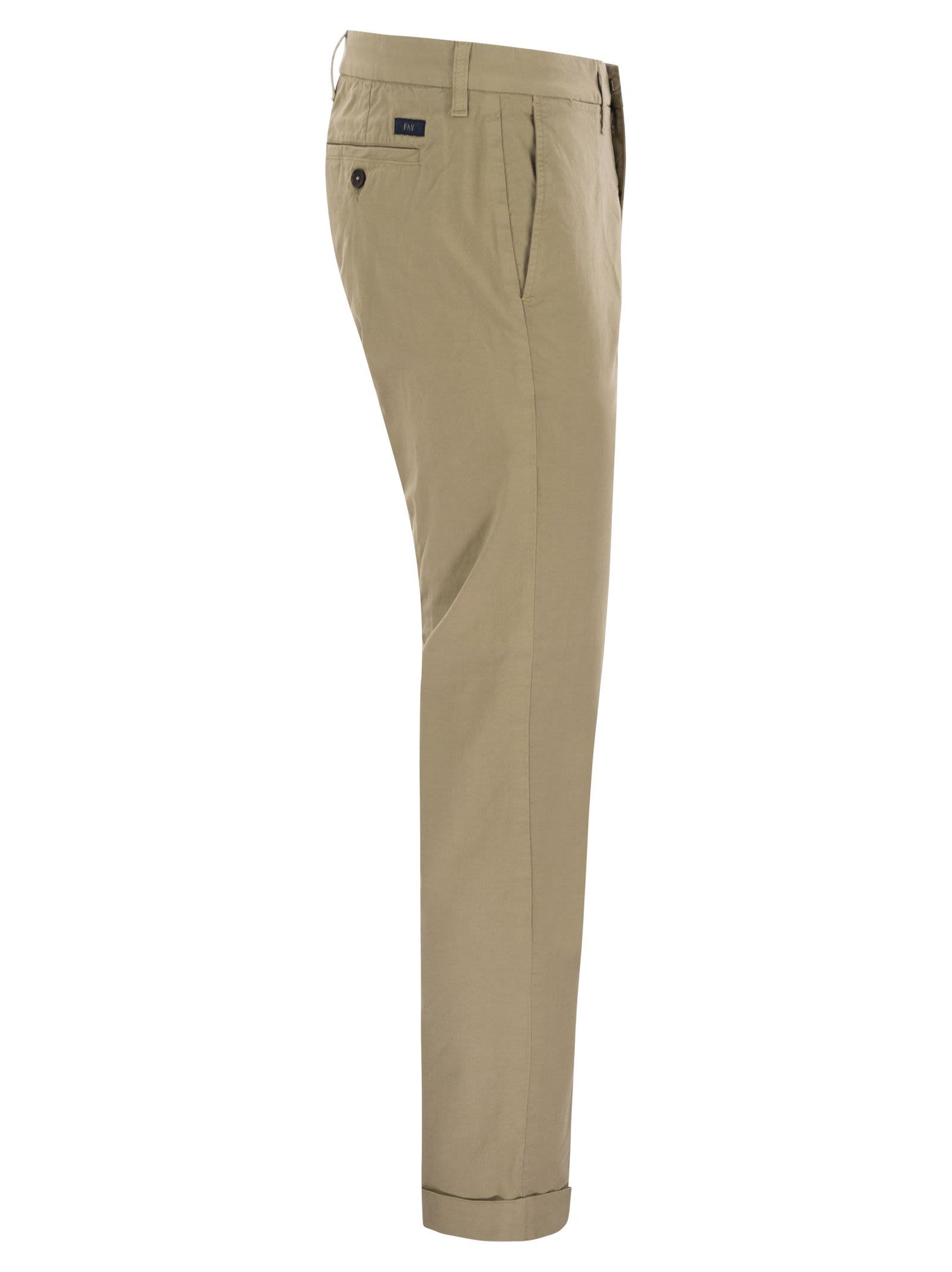 Fay Men Stretch Gabardine Slim Trousers by Luosophy