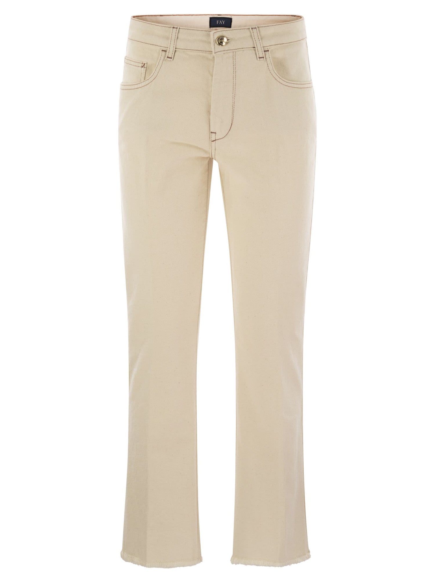 Fay Women Denim 5-Pocket Trousers by Luosophy