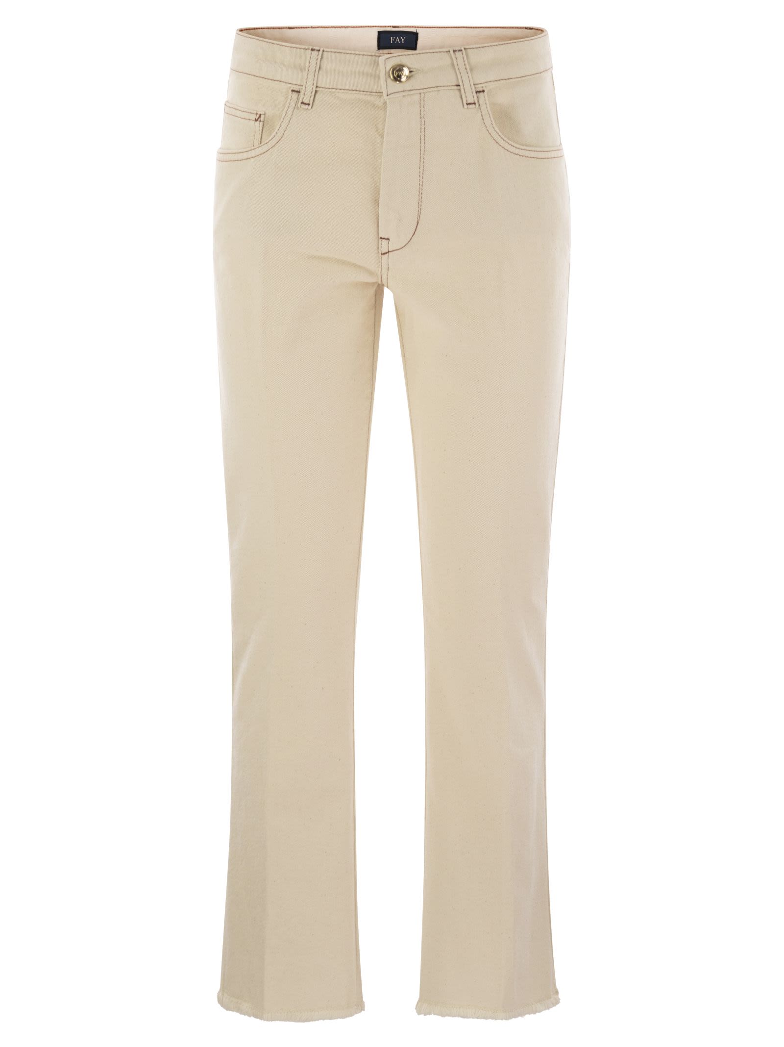 Fay Women Denim 5-Pocket Trousers by Luosophy
