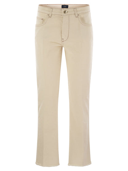Fay Women Denim 5-Pocket Trousers by Luosophy