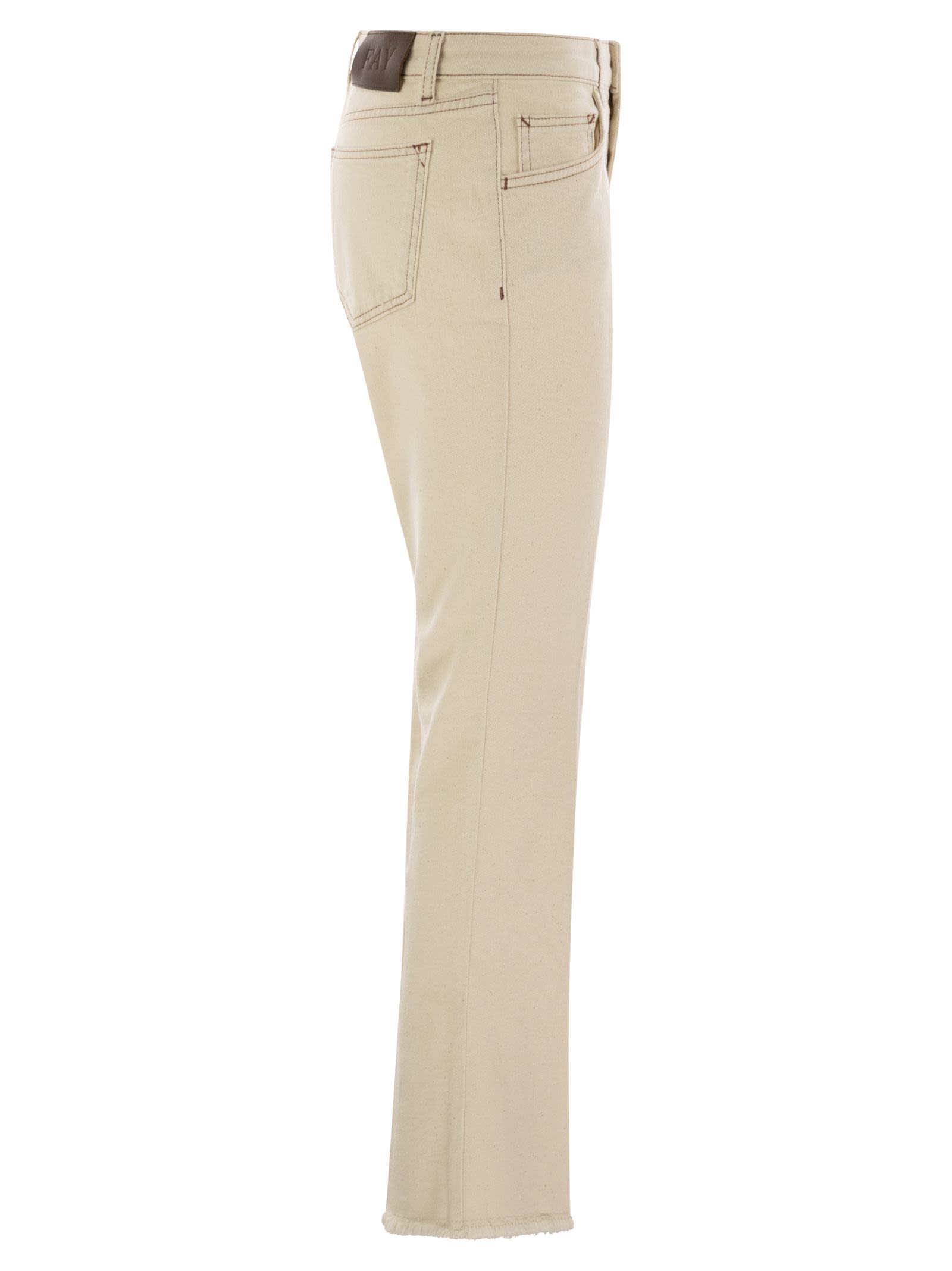 Fay Women Denim 5-Pocket Trousers by Luosophy