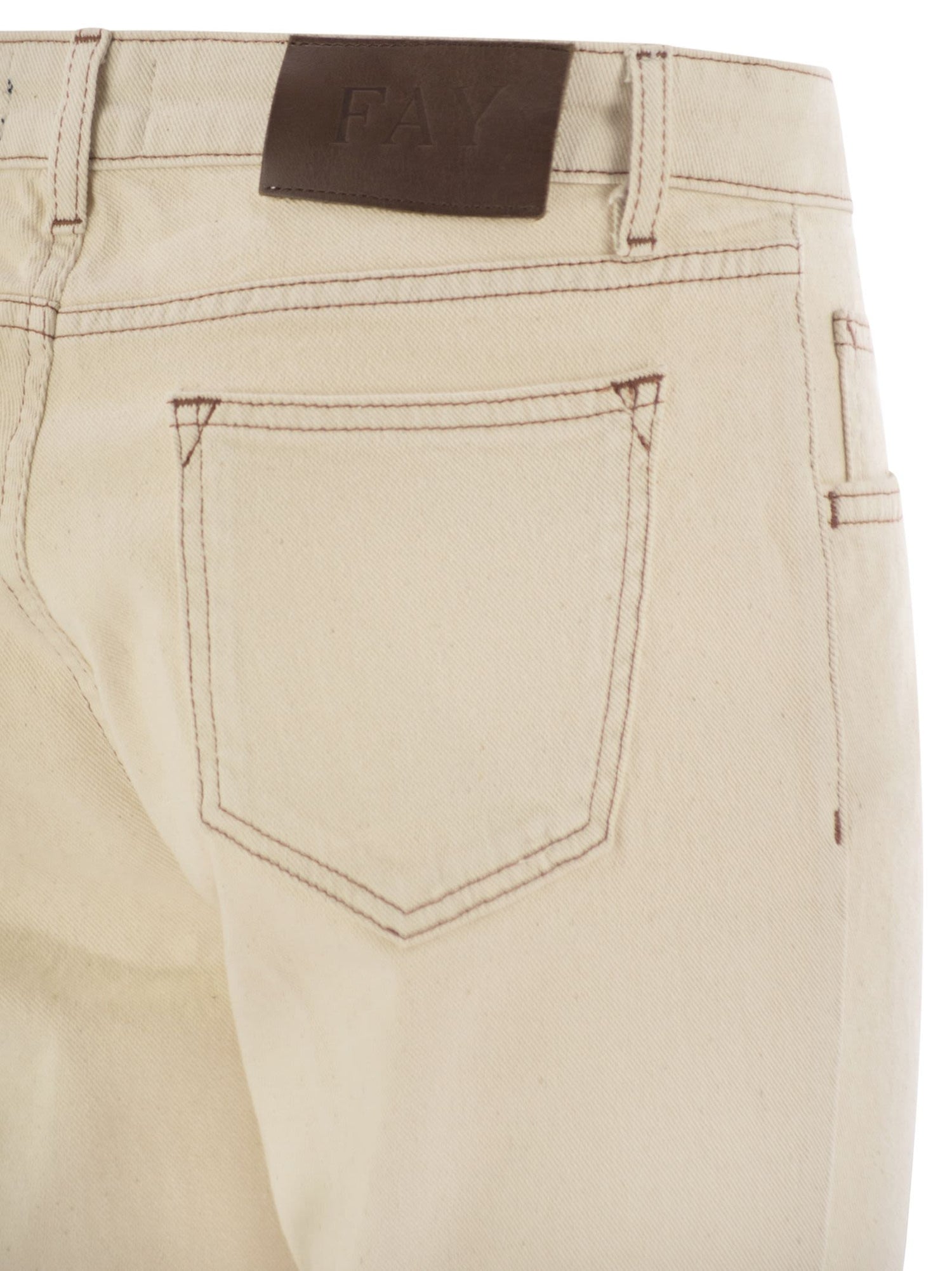 Fay Women Denim 5-Pocket Trousers by Luosophy