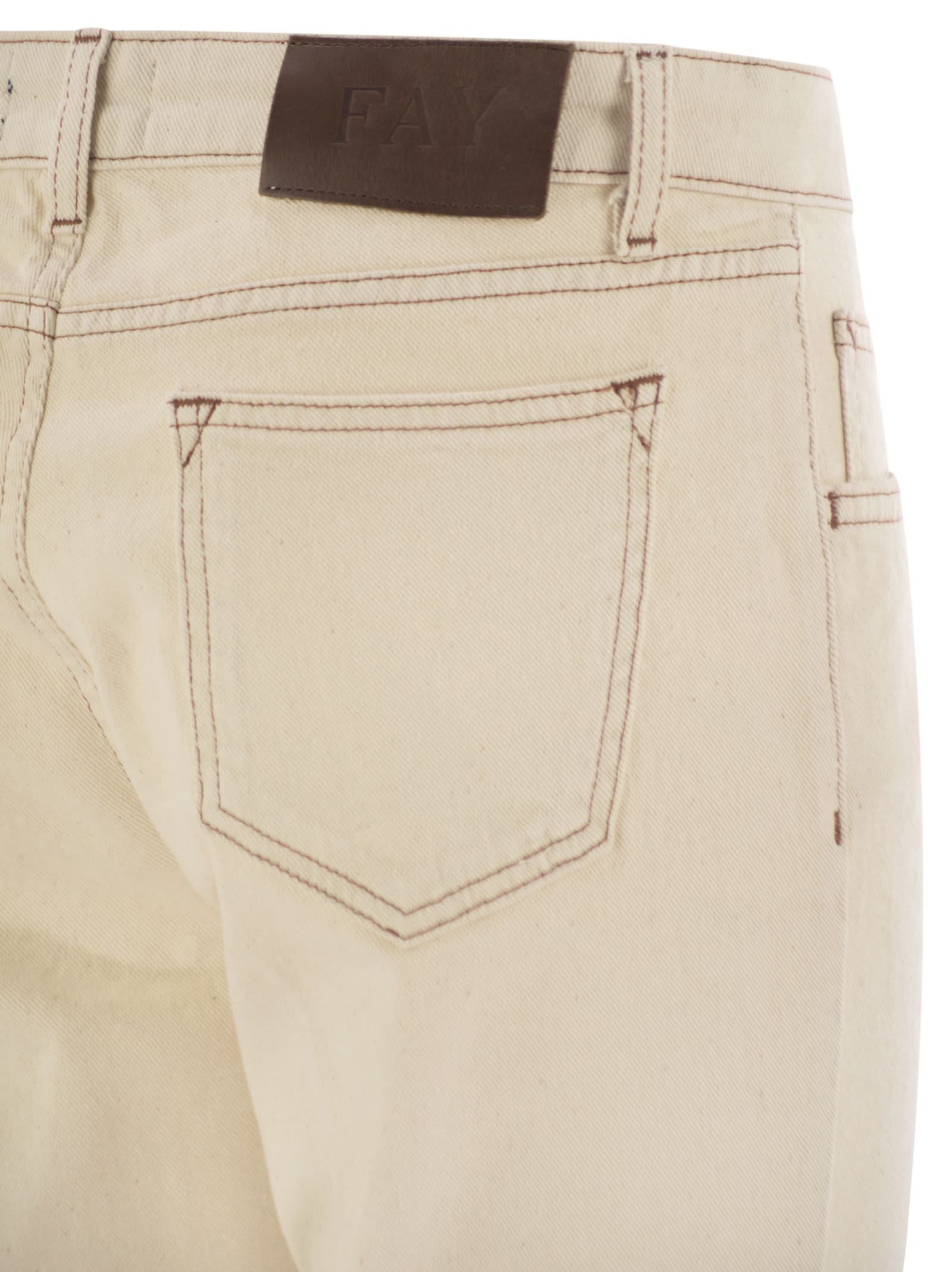 Fay Women Denim 5-Pocket Trousers by Luosophy