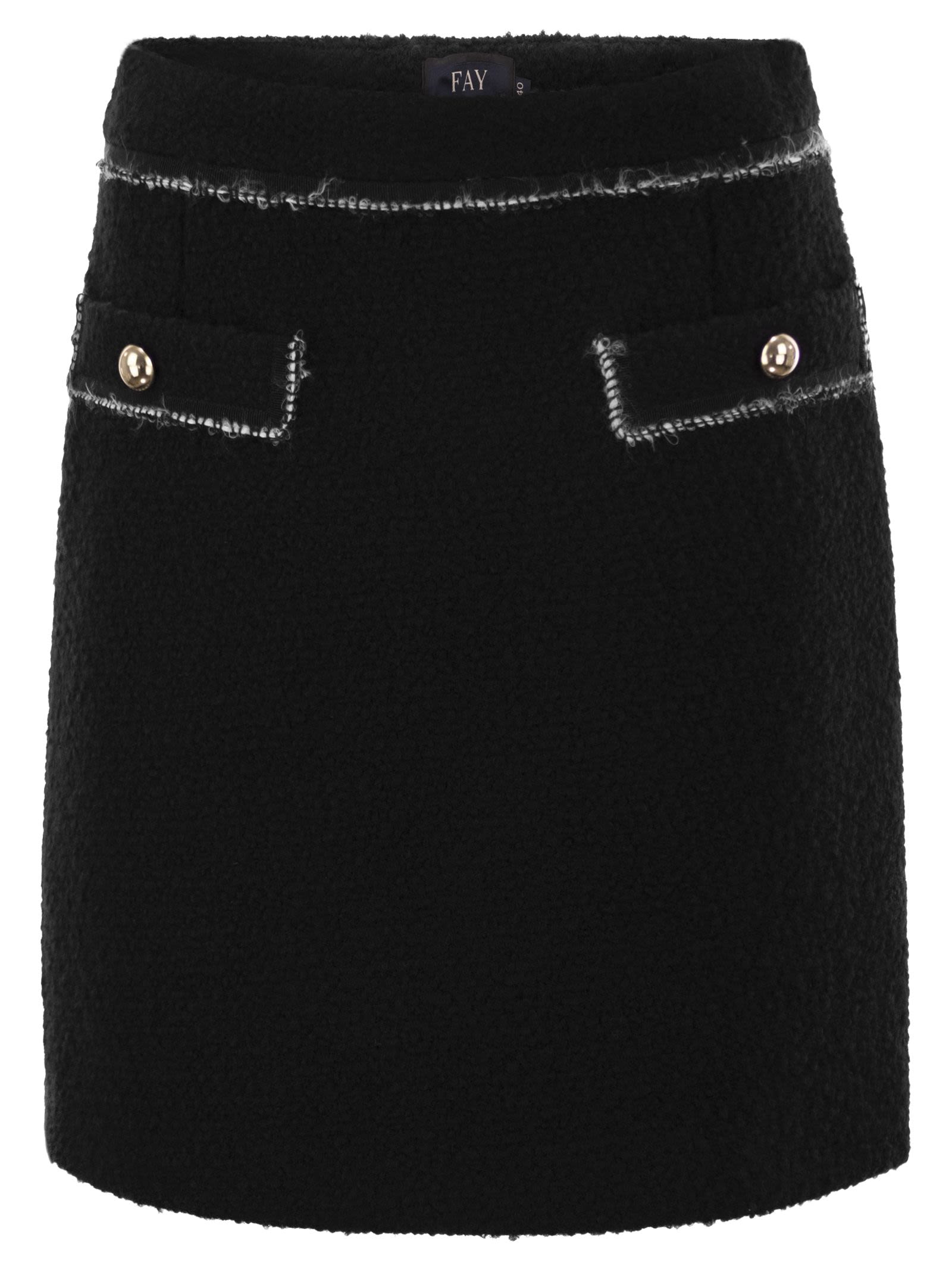 Fay Women Wool Short Skirt by Luosophy