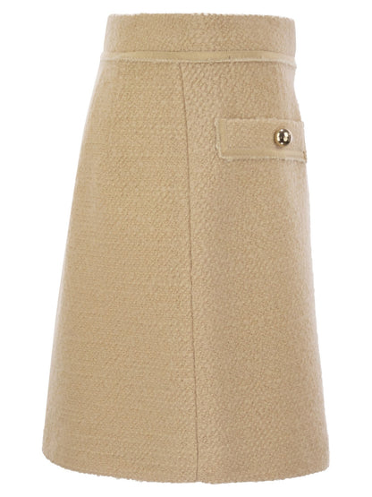 Fay Women Wool Short Skirt by Luosophy