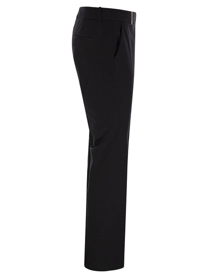Peserico Women Stretch Cotton Trousers by Luosophy