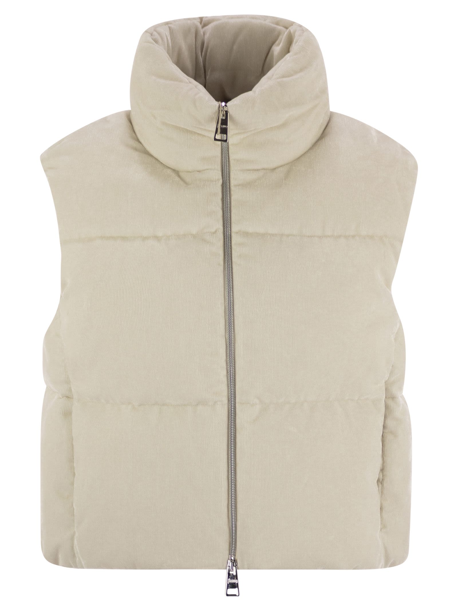 Herno Women Velvet Sleeveless Down Jacket by Luosophy