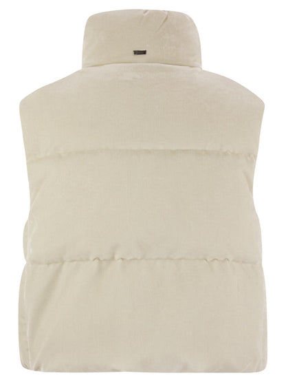 Herno Women Velvet Sleeveless Down Jacket by Luosophy