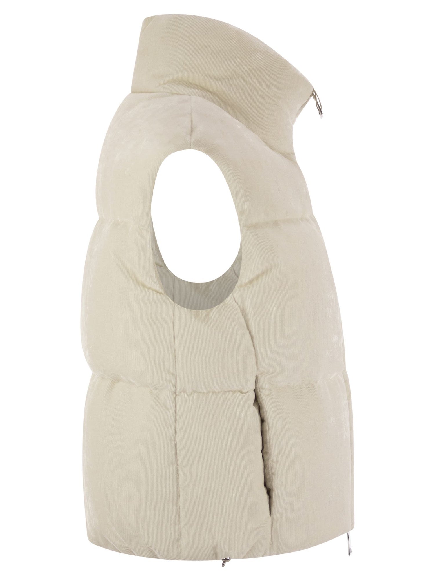 Herno Women Velvet Sleeveless Down Jacket by Luosophy