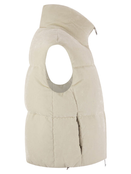 Herno Women Velvet Sleeveless Down Jacket by Luosophy