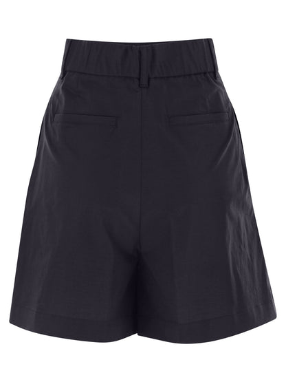 Herno Women Stretch Cotton Bermuda Shorts by Luosophy