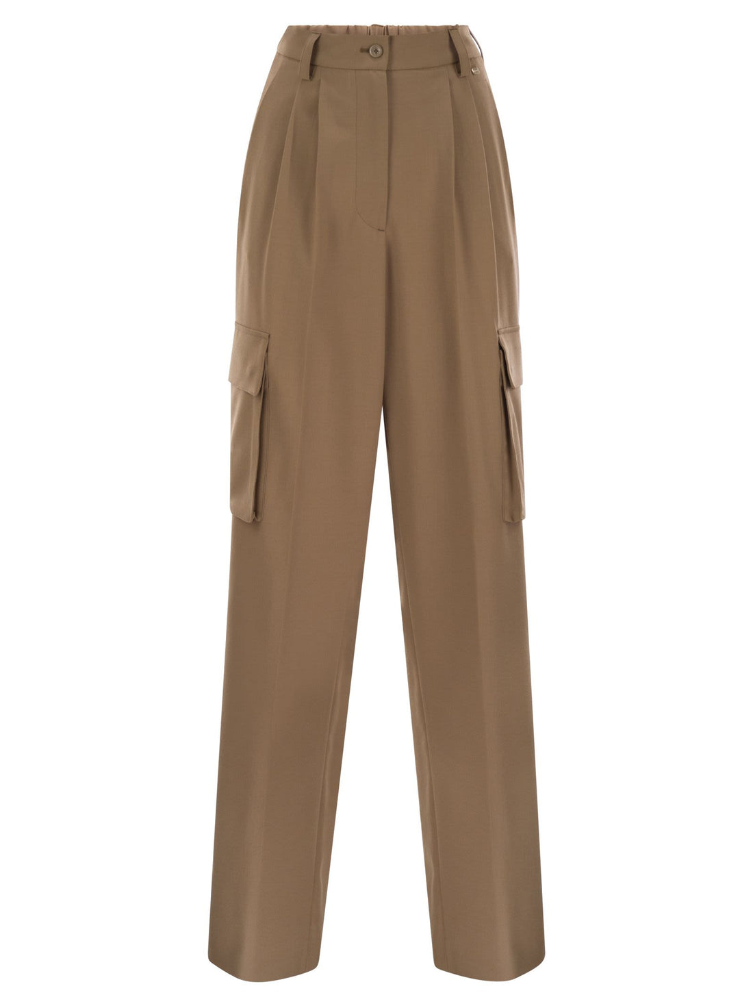 Herno Women Soft Wool Cargo Pants by Luosophy