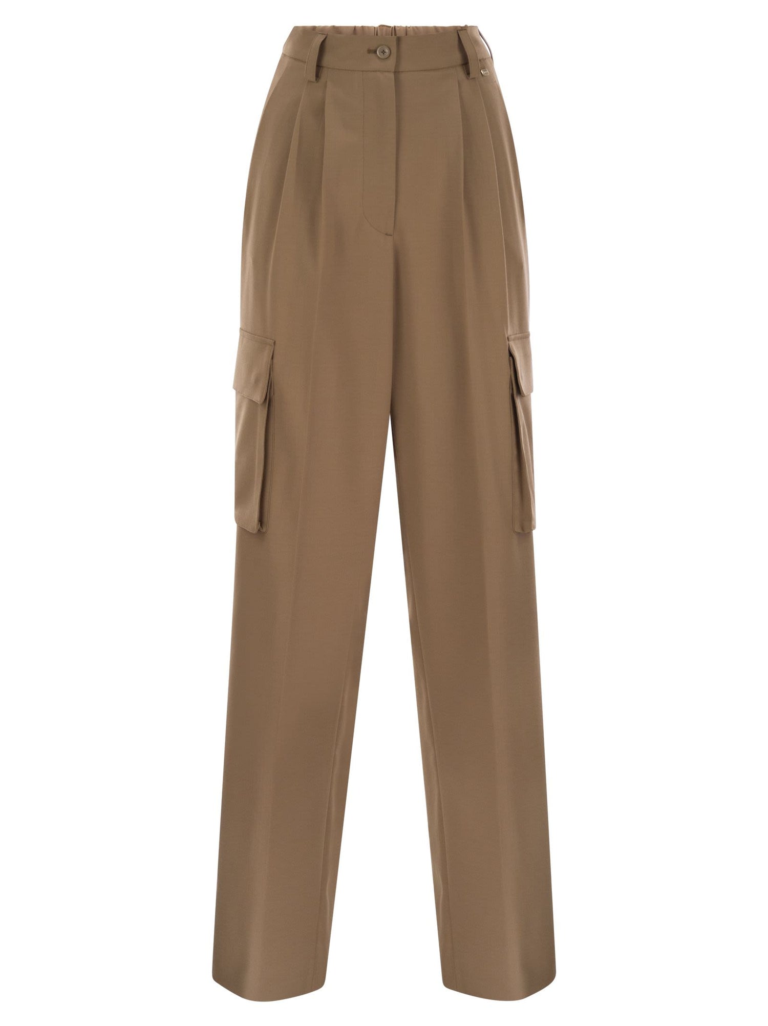 Herno Women Soft Wool Cargo Pants by Luosophy