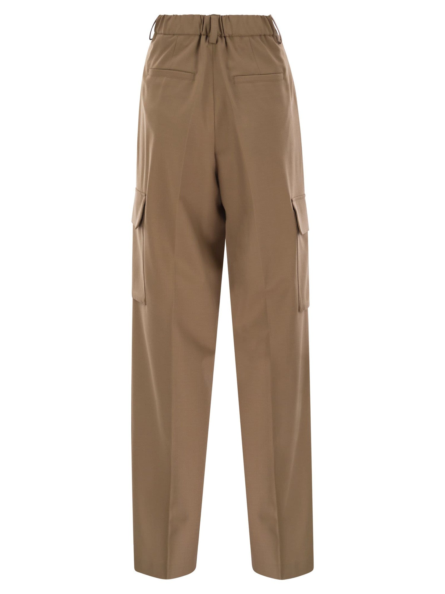 Herno Women Soft Wool Cargo Pants by Luosophy