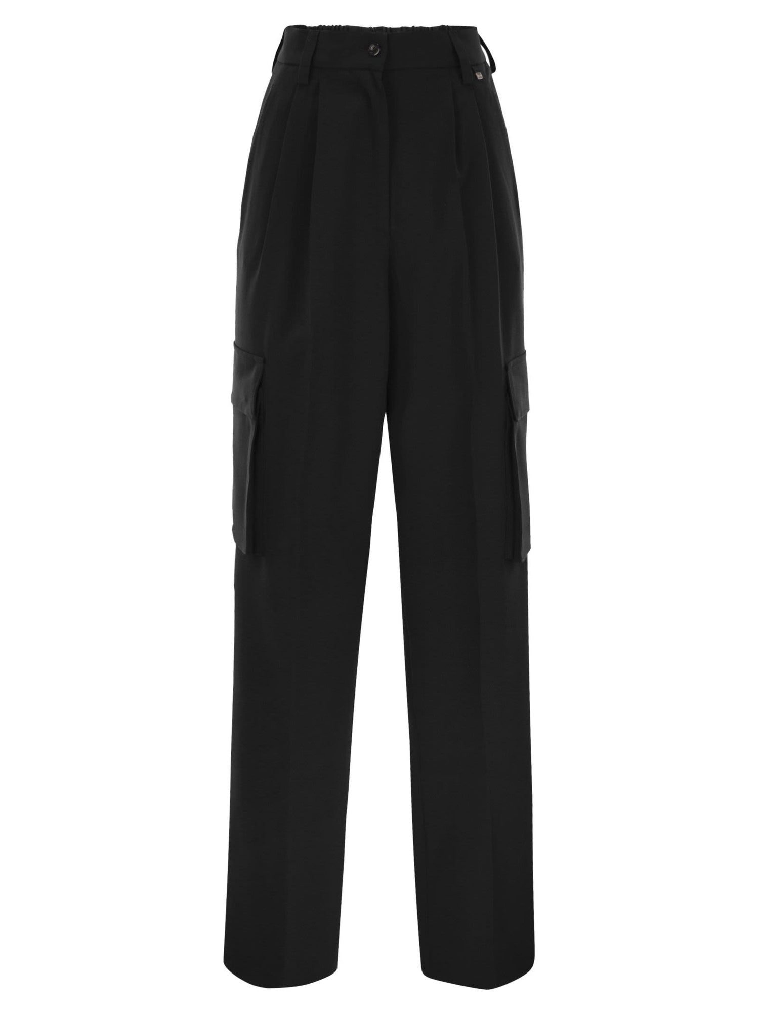 Herno Women Soft Wool Cargo Pants by Luosophy