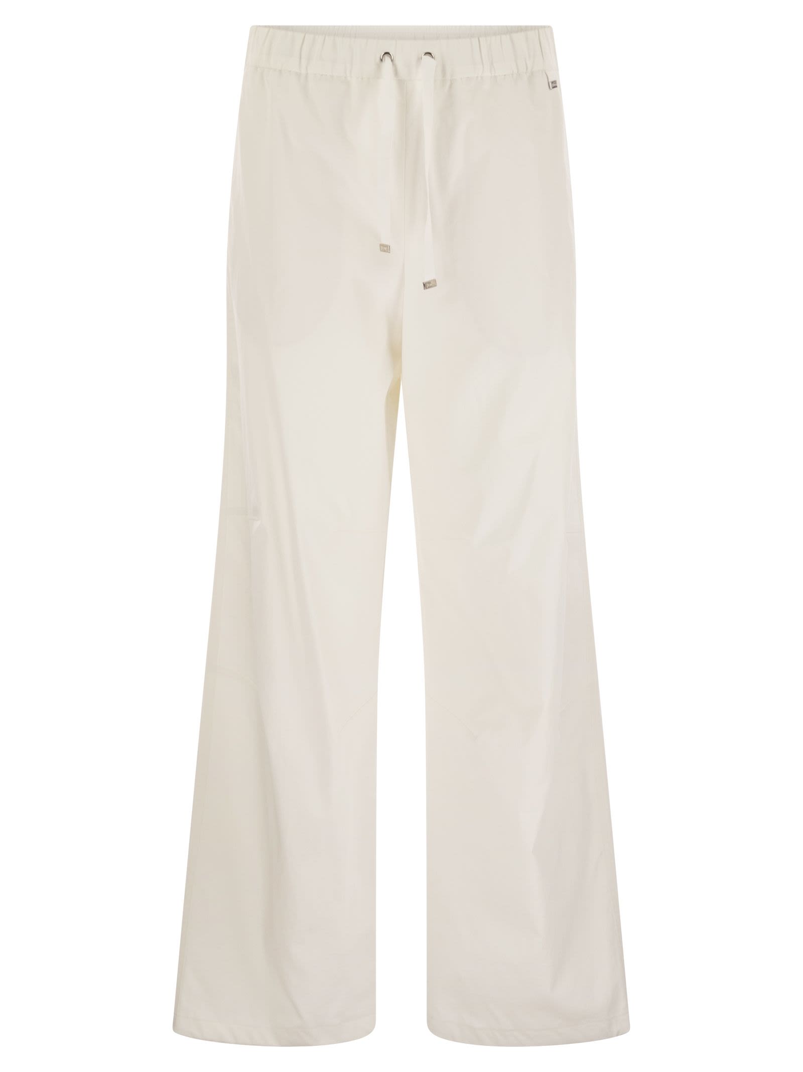 Herno Women Resort Cotton Trousers With Drawstring by Luosophy