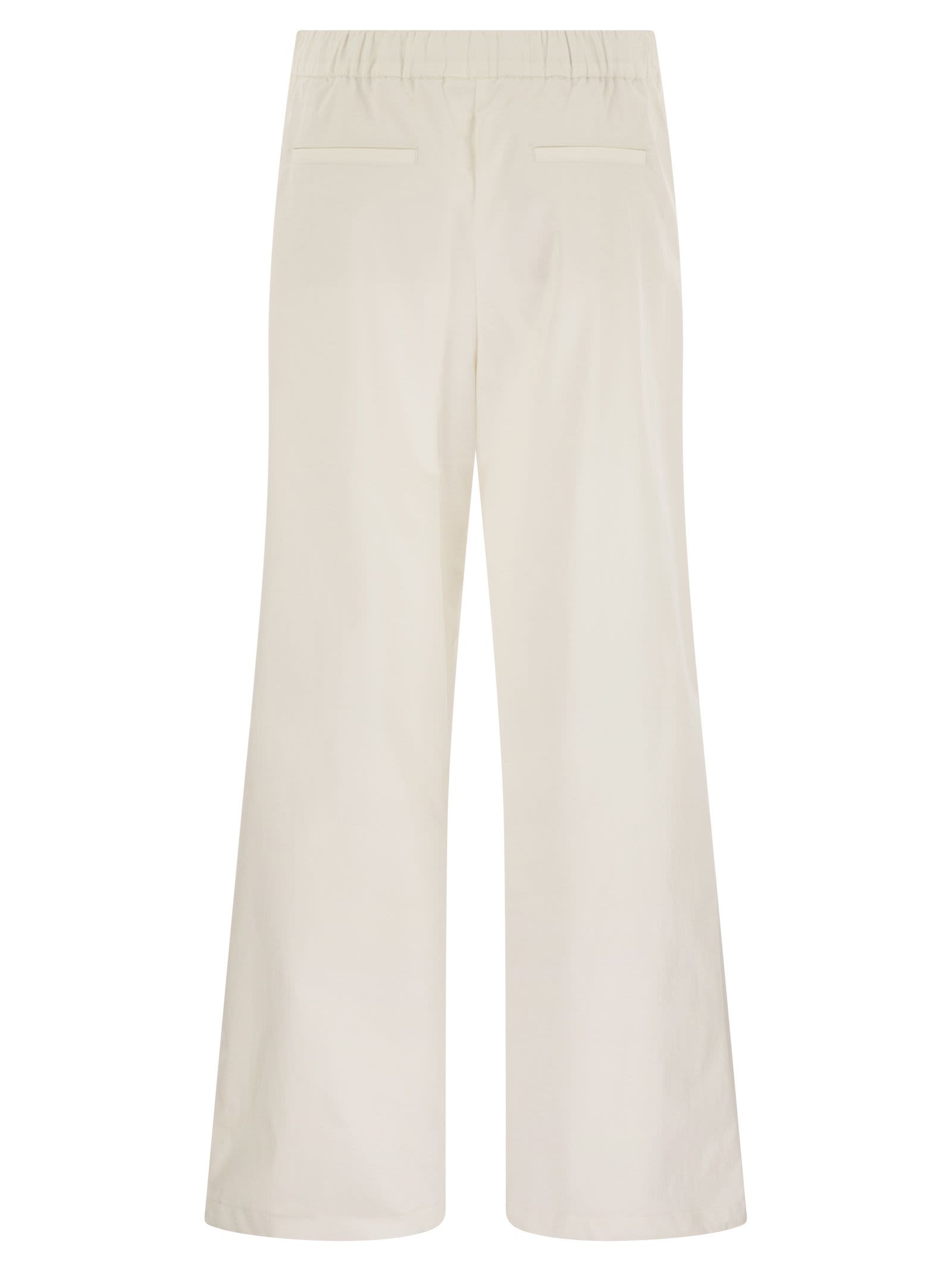 Herno Women Resort Cotton Trousers With Drawstring by Luosophy