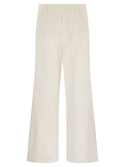 Herno Women Resort Cotton Trousers With Drawstring by Luosophy