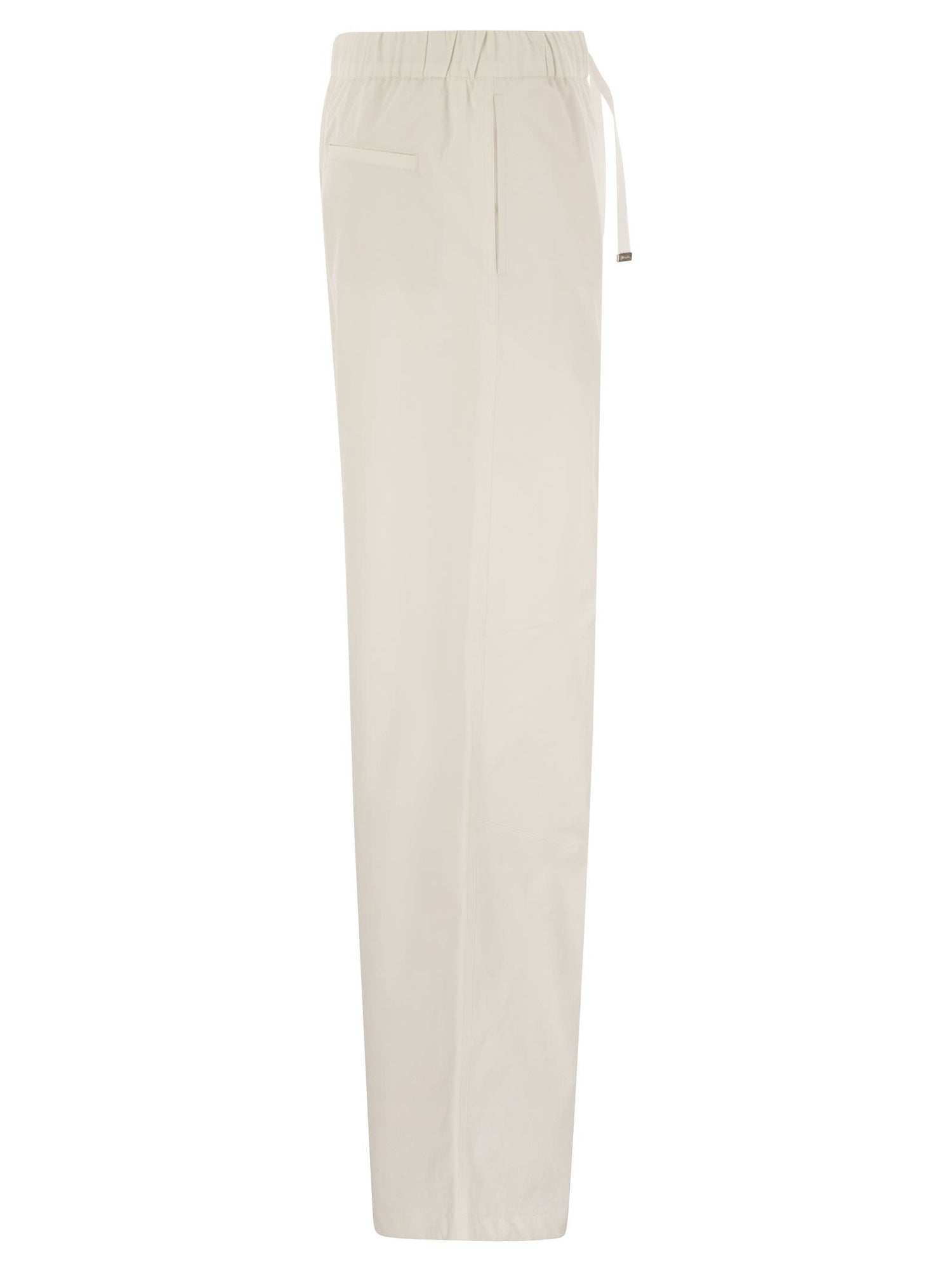 Herno Women Resort Cotton Trousers With Drawstring by Luosophy