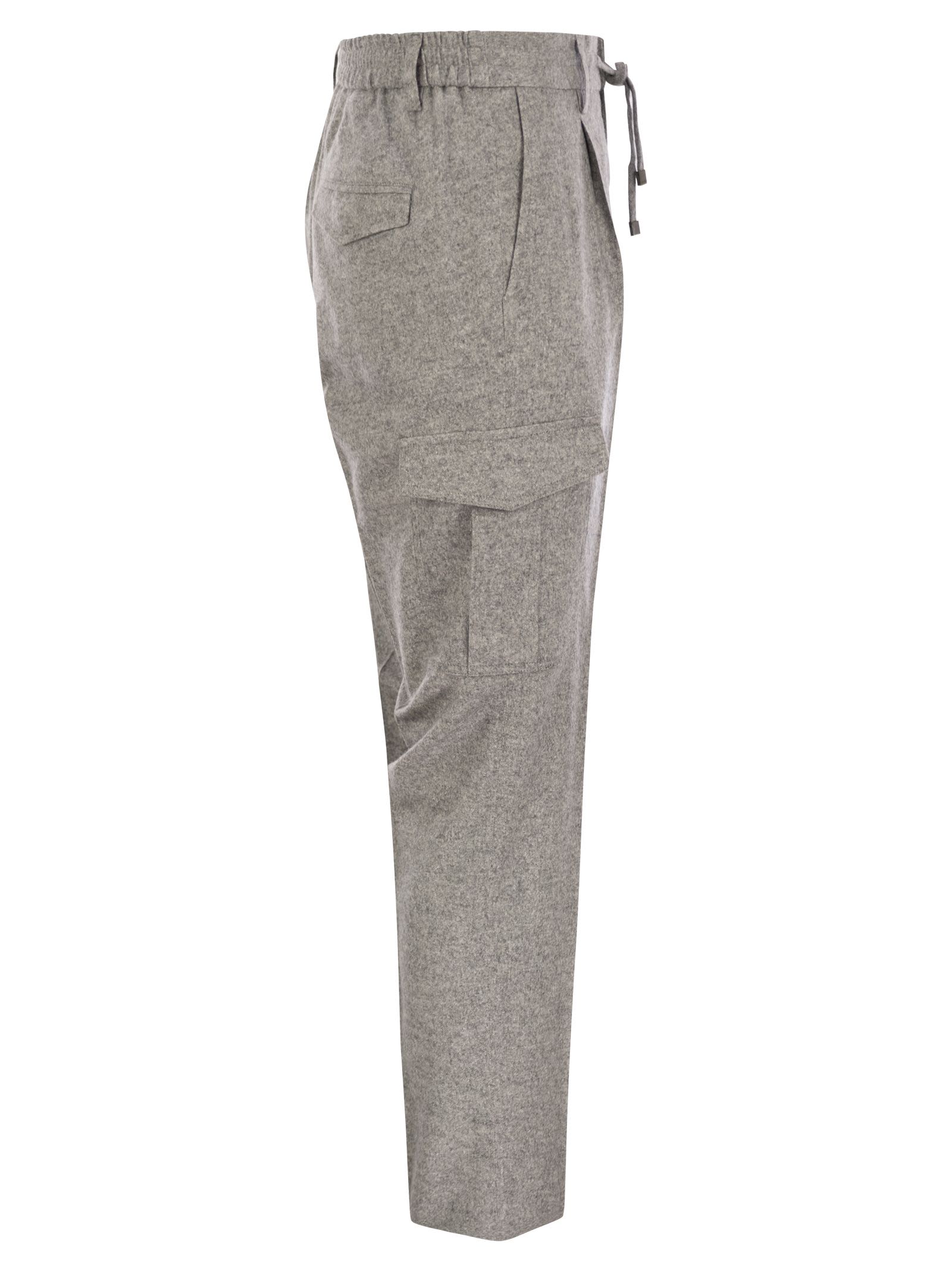 Peserico Men Wool, Silk And Cashmere Jogger Trousers by Luosophy