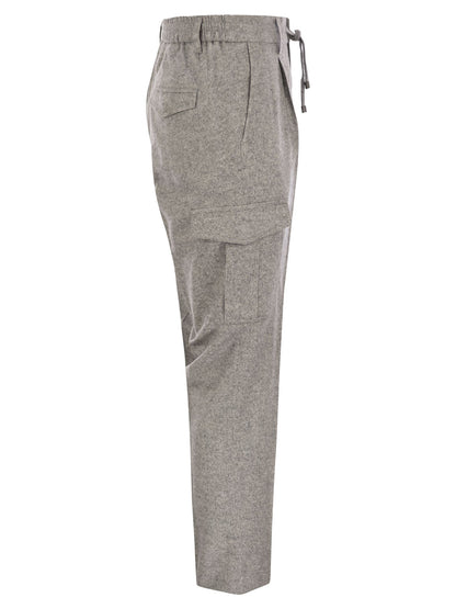Peserico Men Wool, Silk And Cashmere Jogger Trousers by Luosophy