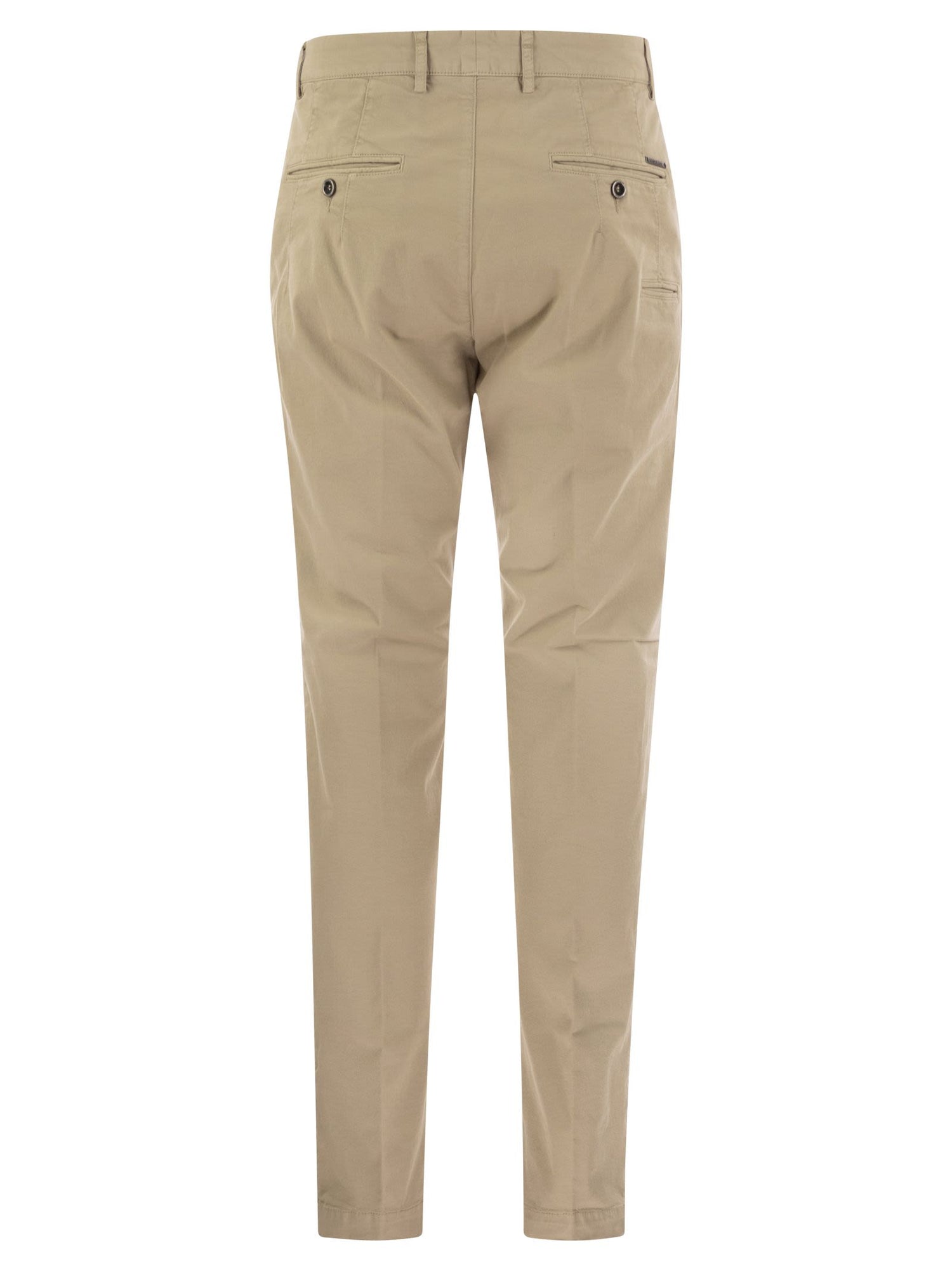 Peserico Men Stretch Cotton Gabardine Chino Trousers by Luosophy