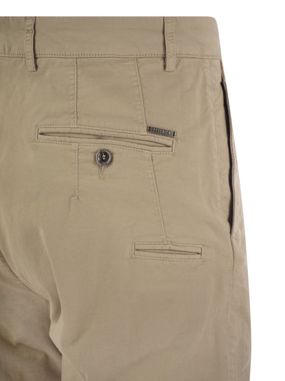 Peserico Men Stretch Cotton Gabardine Chino Trousers by Luosophy