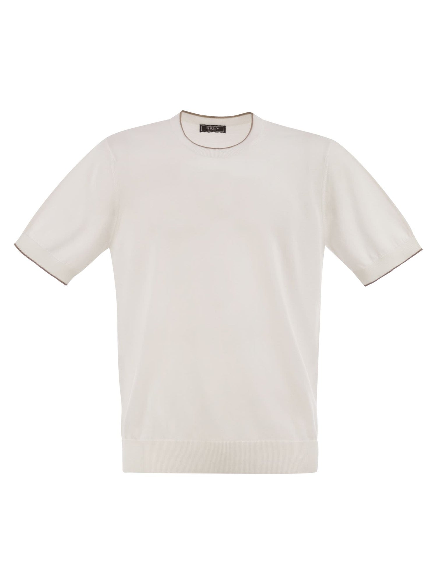 Peserico Men T-Shirt In Pure Cotton Yarn by Luosophy